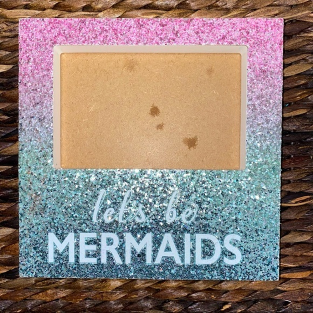 Mermaid picture‎ frame with glitter pink & green